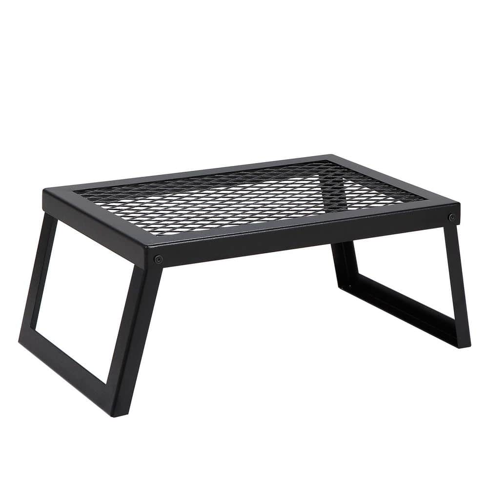 SKYSHALO Folding Campfire Grill, Heavy Duty Steel Mesh Grate