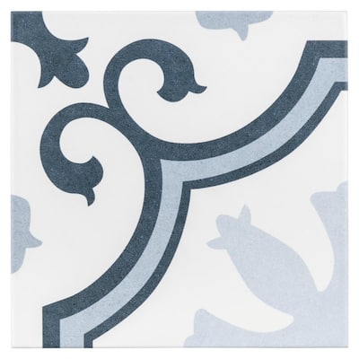 Blue Porcelain Tile Tile The Home Depot