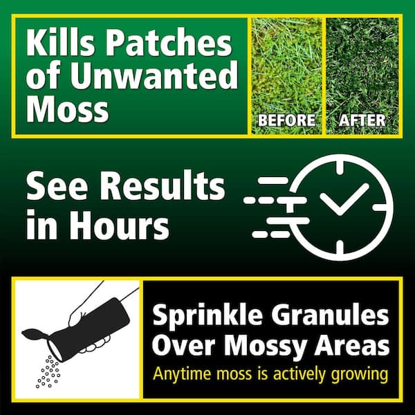 5 lb. 1,250 sq. ft. Lawn Moss Killer Granules Spot Treatment