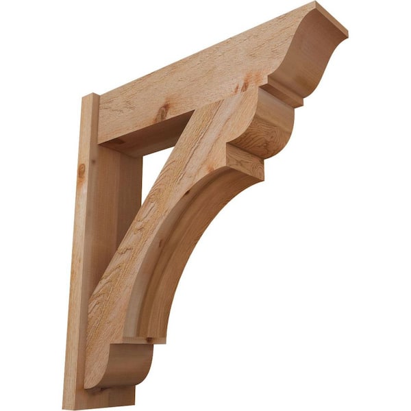 Ekena Millwork 8 in. x 34 in. x 30 in. Olympic Traditional Rough Sawn Western Red Cedar Outlooker