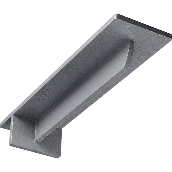 Ekena Millwork 3 in. x 2 in. x 12 in. Steel Hammered Light Blue Heaton Bracket