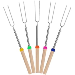 32 in. Extendable Stainless Steel Roasting Sticks (5-Pack)