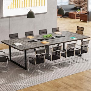 Capen 94.5 in. Retangular Gray Wood Conference Table 8 ft. Business Style Training Table Desk for Office Conference Room