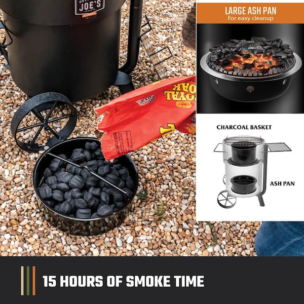 OKLAHOMA JOE'S Bronco Pro 21.5 in. Heavy Duty Charcoal Drum Smoker