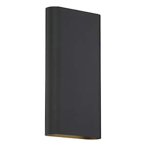 Lux 2-Lights Black LED Wall Sconce