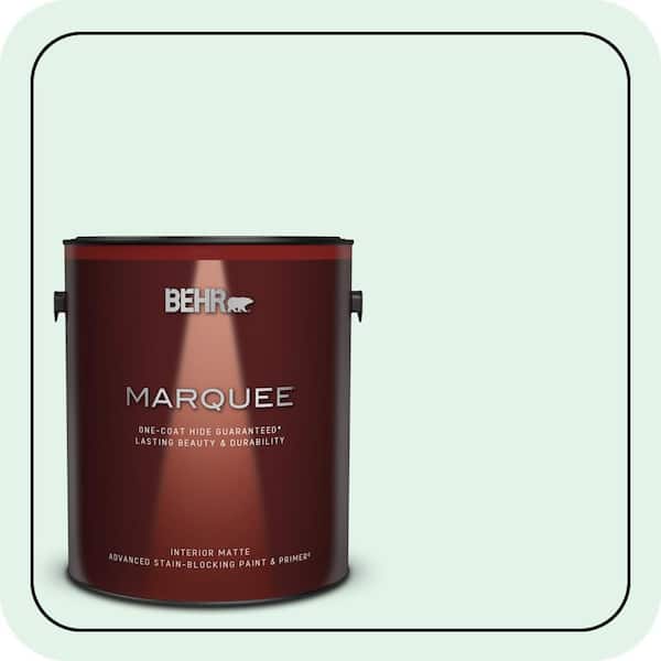 BEHR MARQUEE 1 gal. #480C-1 Light Mint Matte Interior Paint & Primer