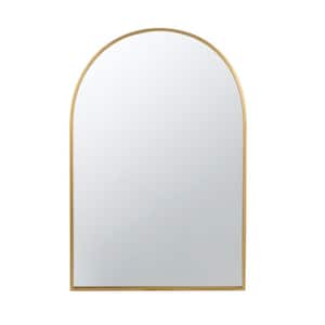 1 in. W x 36 in. H Wooden Frame Gold Wall Mirror
