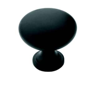 Edona 1-1/4 in. (32mm) Traditional Matte Black Round Cabinet Knob
