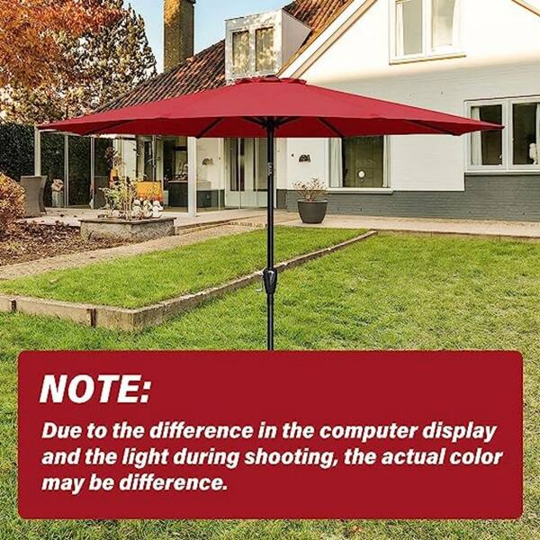 home depot southern patio umbrella replacement canopy TheLAShop 15'x9' 12-Rib Rectangular Effortless Maintenance Otryad 9 ft. Patio Umbrella