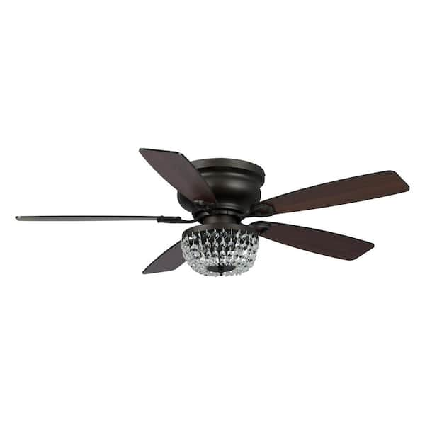 flush mount crystal ceiling fan