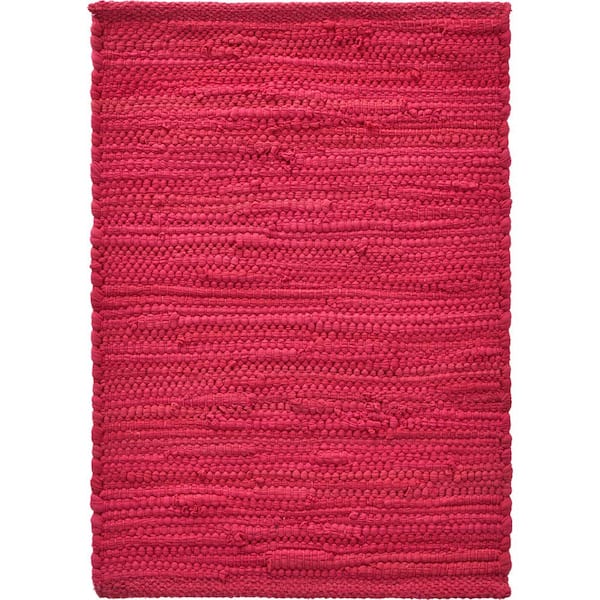 Unbranded Solid Magenta 19 in. x 13 in. Cotton Placemat (Set of 4)