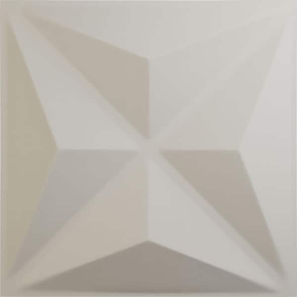 Ekena Millwork 11-7/8"W x 11-7/8"H Kent EnduraWall Decorative 3D Wall Panel, Satin Blossom White (12-Pack for 11.76 Sq.Ft.)