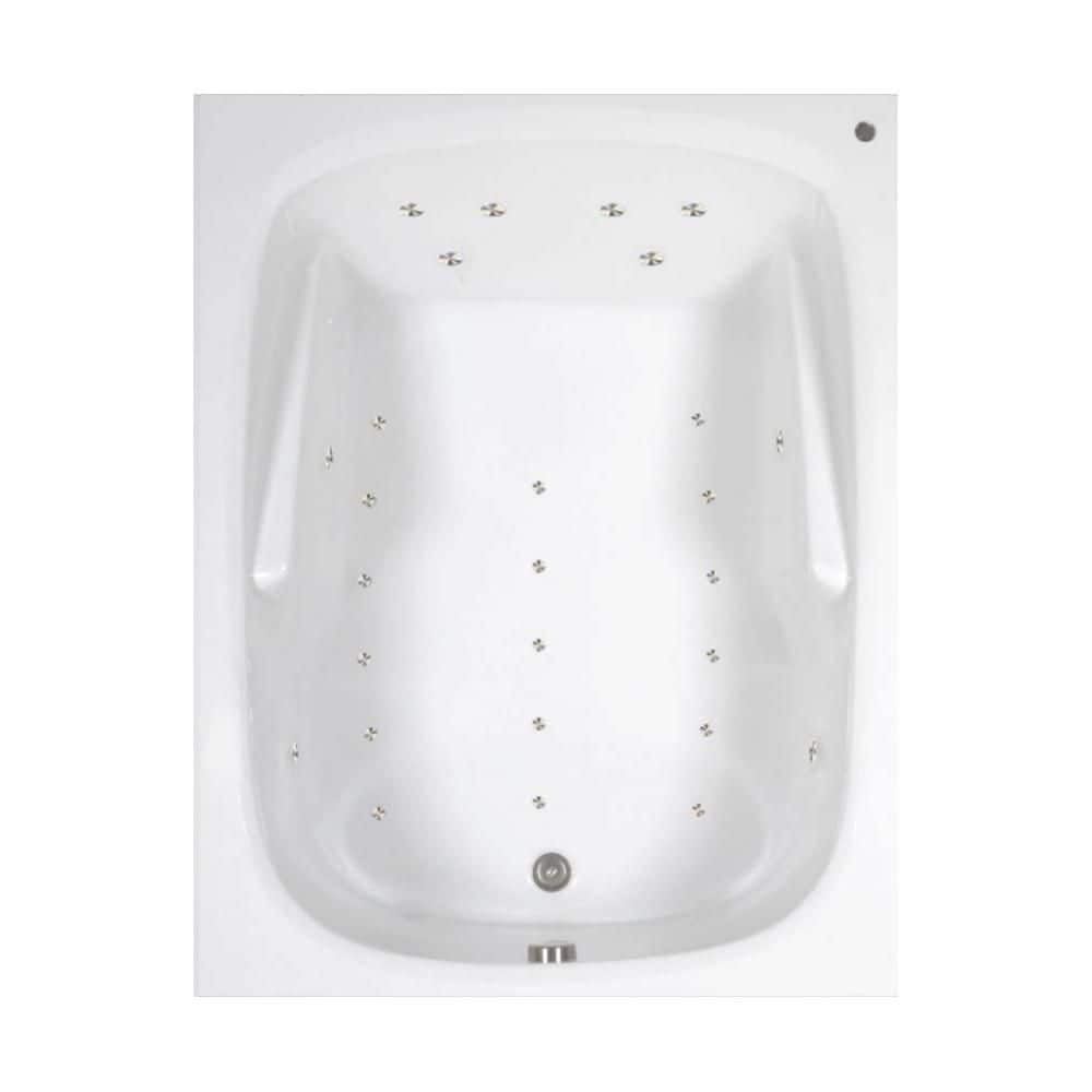 60 in. x 48 in. Acrylic Rectangular Drop-in Air Bathtub with Reversible Drain in Biscuit price history on PriceWatchPro