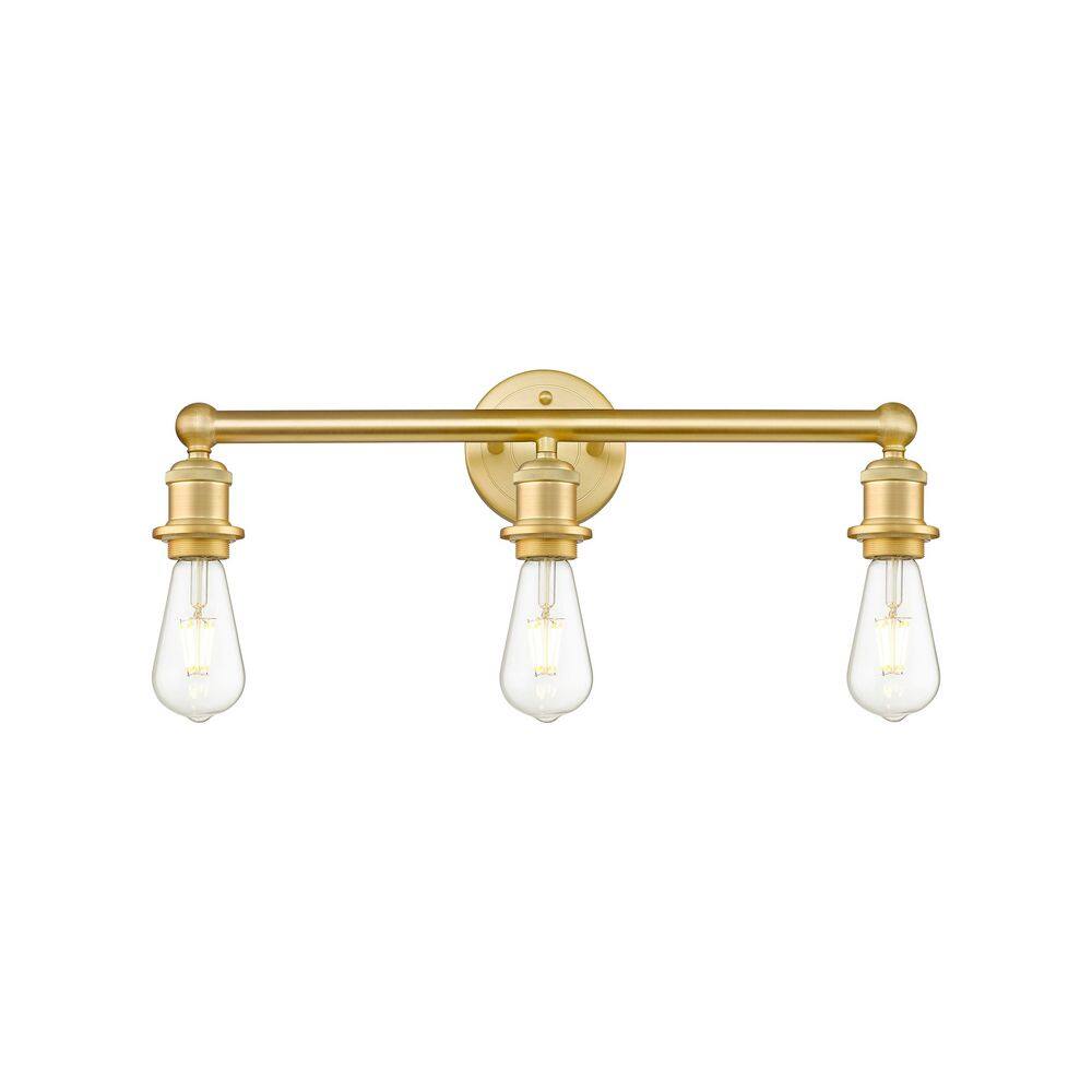 Edison 18 in. 3-Light Satin Gold Vanity Light price history on PriceWatchPro