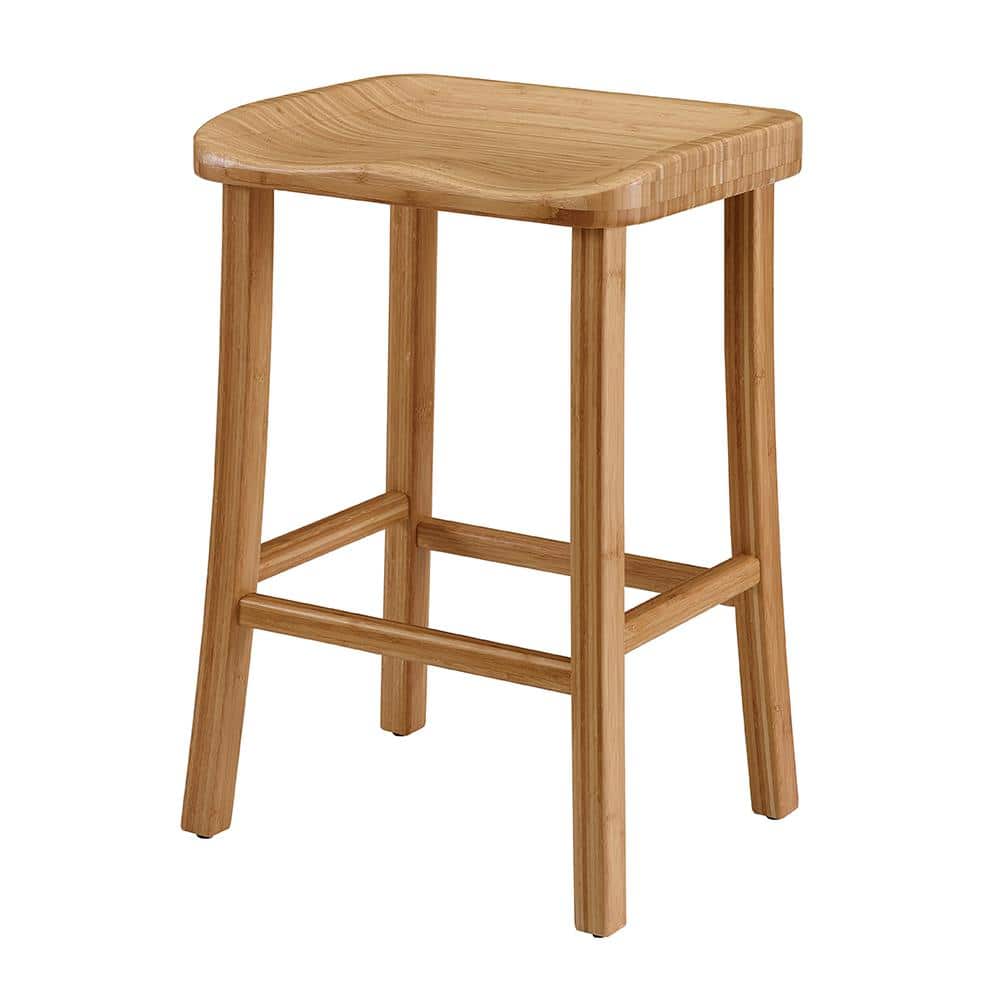 Caramelized Bamboo Saddle Style Counter Stool