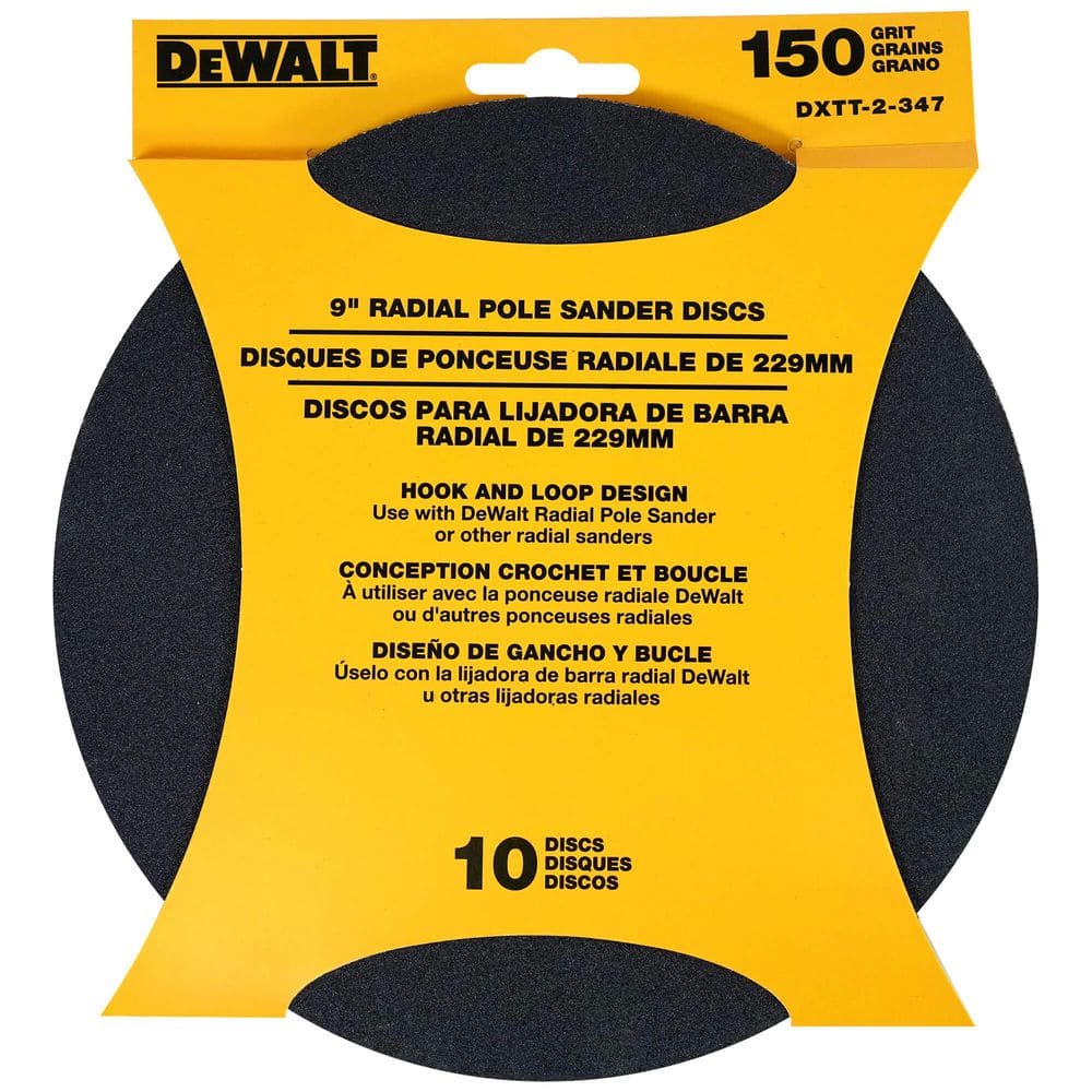 DEWALT 9 in. 150-Grit Sanding Disk (10-Pack) DXTT-2-347 - The Home