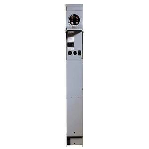 100A Metered RV Earth Burial Pedestal 5-Spaces with 50/30 Amp RV Receptacles and 20 Amp GFCI Receptacle (M075CP6010)