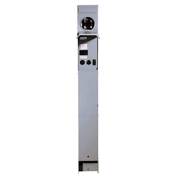 100A Metered RV Earth Burial Pedestal 5-Spaces with 50/30 Amp RV Receptacles and 20 Amp GFCI Receptacle (M075CP6010)