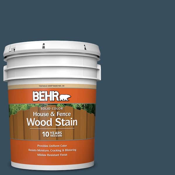 BEHR 5 gal. #PPU13-20 Restless Sea Solid Color House and Fence Exterior Wood Stain