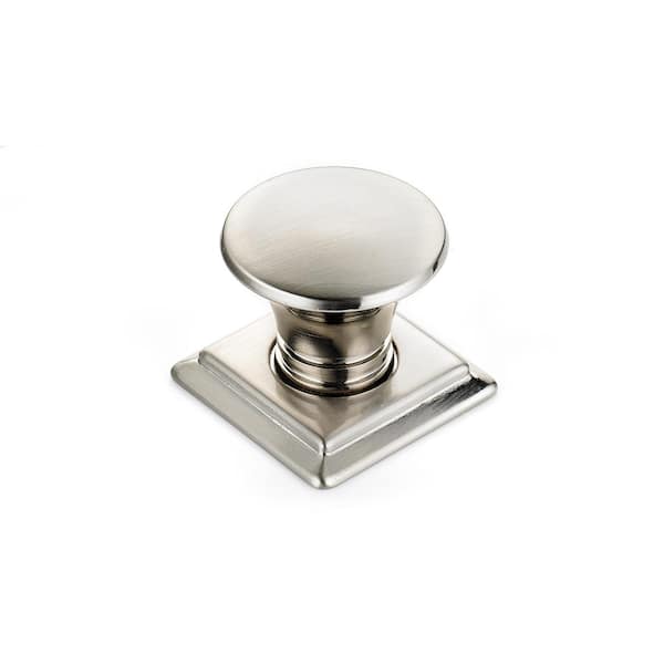 Richelieu Hardware Vaudreuil Collection 1-1/4 in. (32 mm) x 1-1/4 in. (32 mm) Brushed Nickel Traditional Cabinet Knob