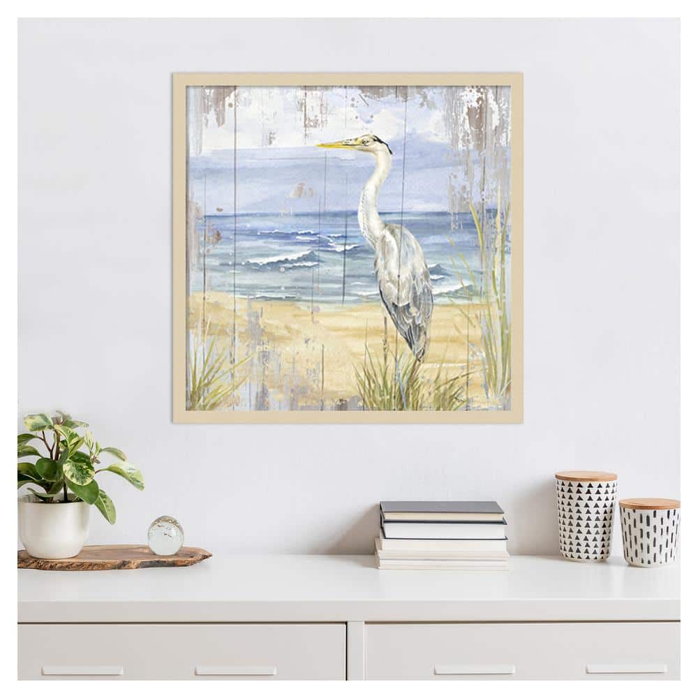 Birds of the Coast Rustic II Natural Framed Wall Art