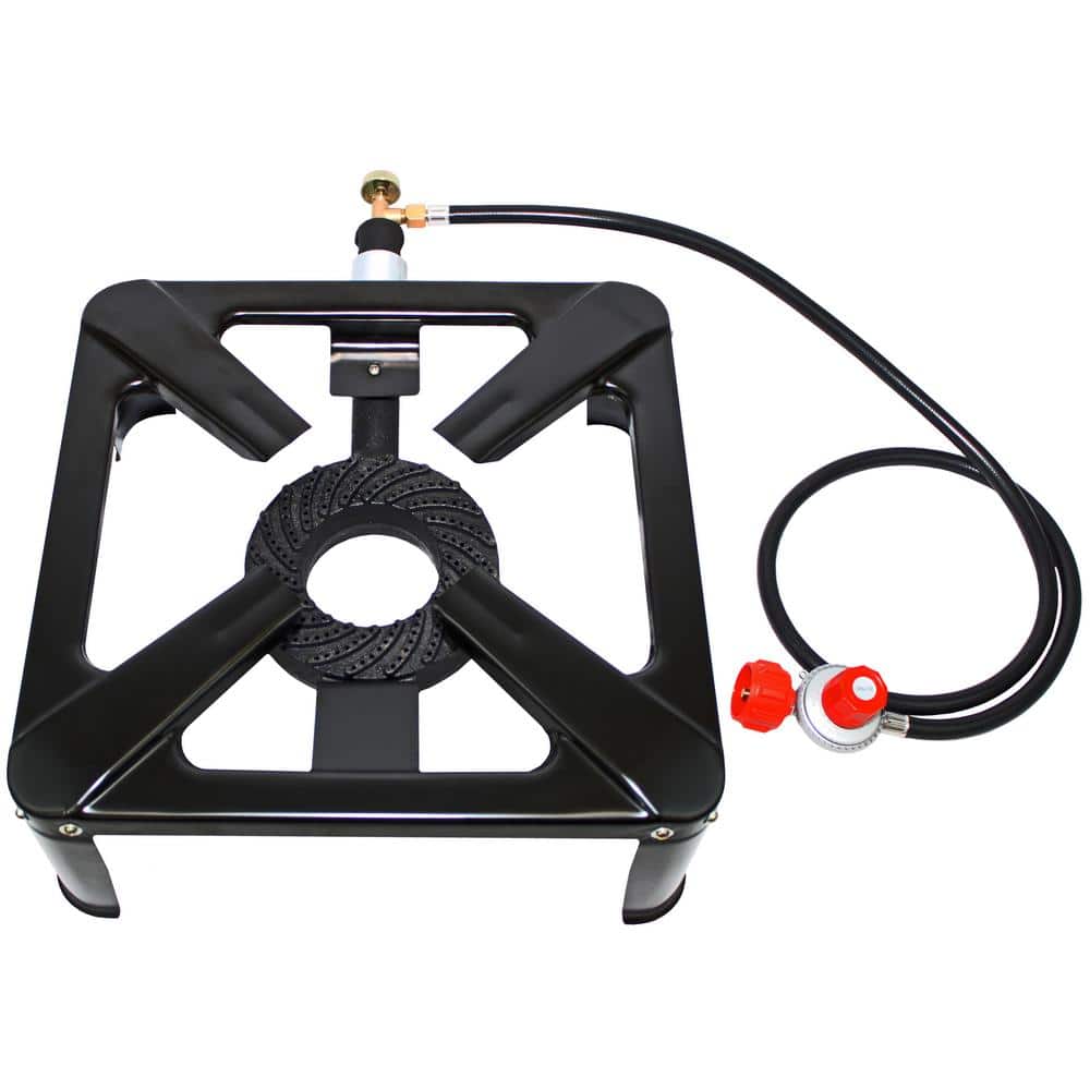 Heavy Duty Black Cast Iron Single Burner Gas Stove