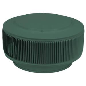 10 in. D Aluminum Aura PVC Vent Cap Exhaust Static Roof Vent with Adapter for Sch. 40 or 80 PVC Pipe in Green