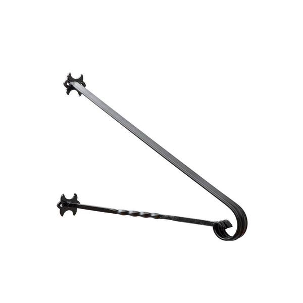 Arc and Hammer 18 in. Wrought Iron Scroll Grab Bar