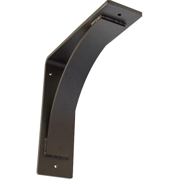 Ekena Millwork 3 in. x 10 in. x 10 in. Hammered Dark Bronze Morris Steel Bracket