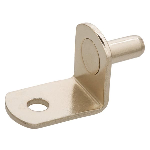 Nickel Plated Angled Shelf Support, Cabinet Shelf Pins