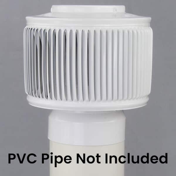 4 in. Dia Aura PVC Vent Cap Exhaust with Adapter for Schedule 40 or Schedule 80 PVC Pipe in White