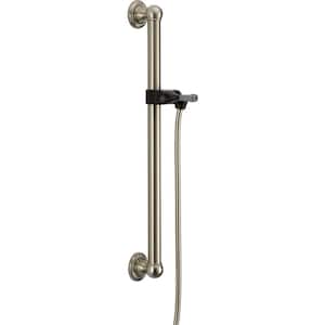 24 in. Adjustable Grab Shower Bar in Stainless