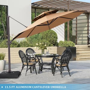 11.5 ft. x 11.5 ft. Umbrella Double Top Octagon in Tan
