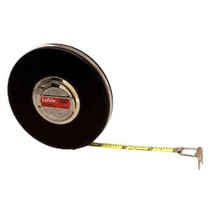 Lufkin Banner 100 ft. SAE Yellow Clad Steel Long Tape Measure with 10ths/100ths Engineers Scale