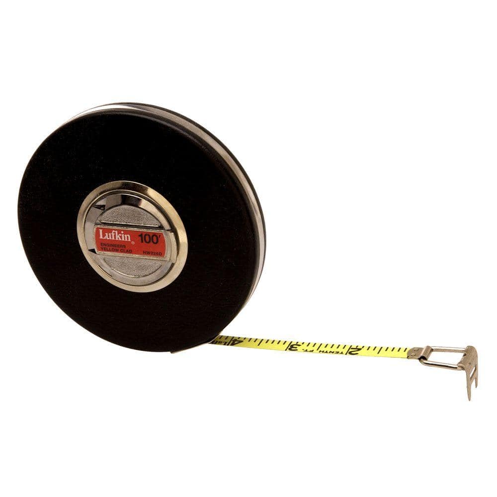 UPC 037103458964 product image for Lufkin Banner 100 ft. SAE Yellow Clad Steel Long Tape Measure with 10ths/100ths  | upcitemdb.com