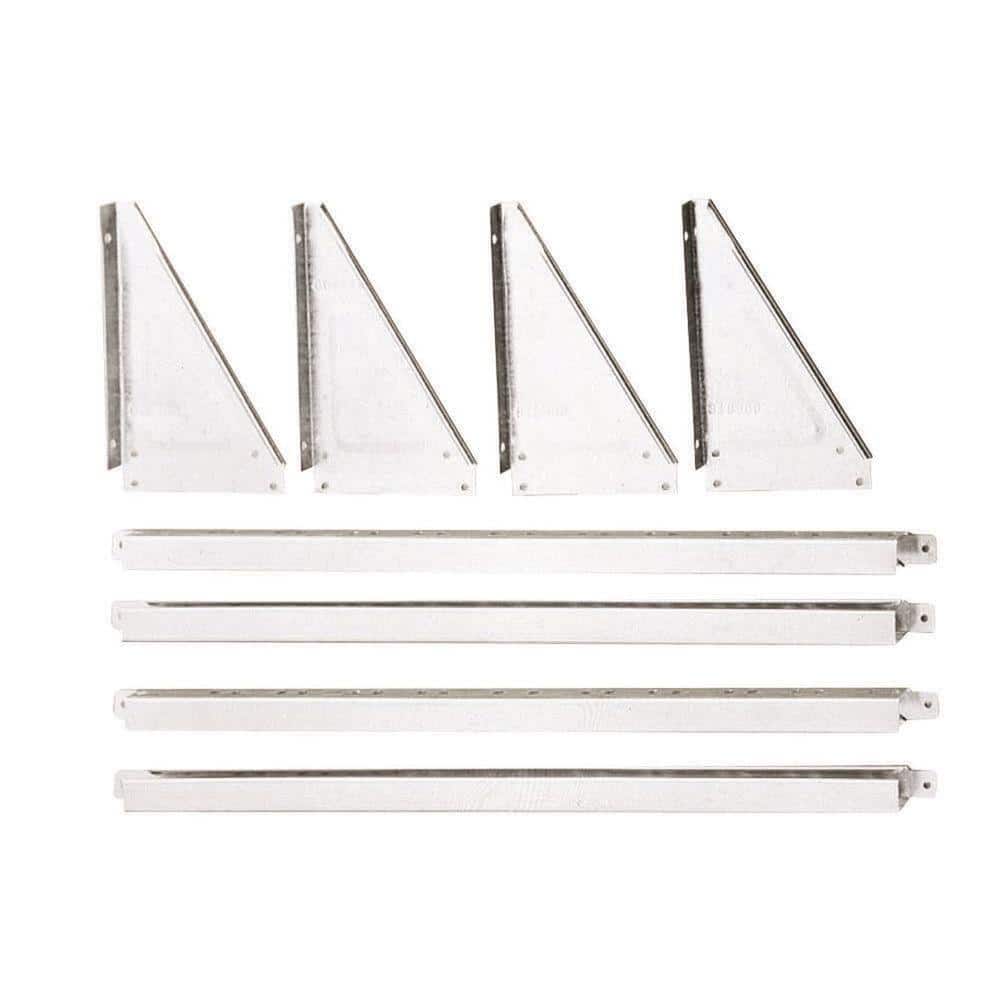 Arrow Heavy-Duty Galvanized Steel Shelf Bracket Kit, 8.41 x 35.81 in