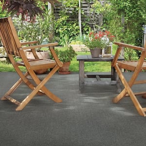 Elevations - Color Sky Grey 12 ft. Indoor/Outdoor Ribbed Texture Carpet