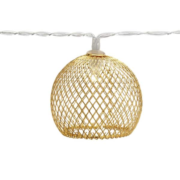Hampton Bay Indoor 12 ft. 10-Light Battery Operated Metal Integrated LED String Lights (3-Pack)