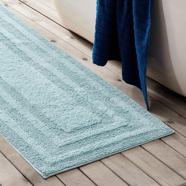 Eddie Bauer Logan Turquoise Aqua 22 in. x 60 in. Solid Cotton 1