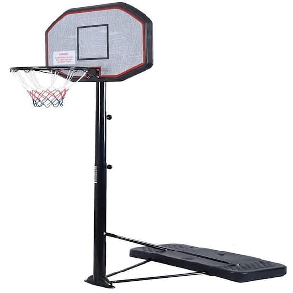 Afoxsos 6.5 ft. to 10 ft. H Youth System Hoop Adjustment Portable Basketball Hoop Basketball System with Wheels