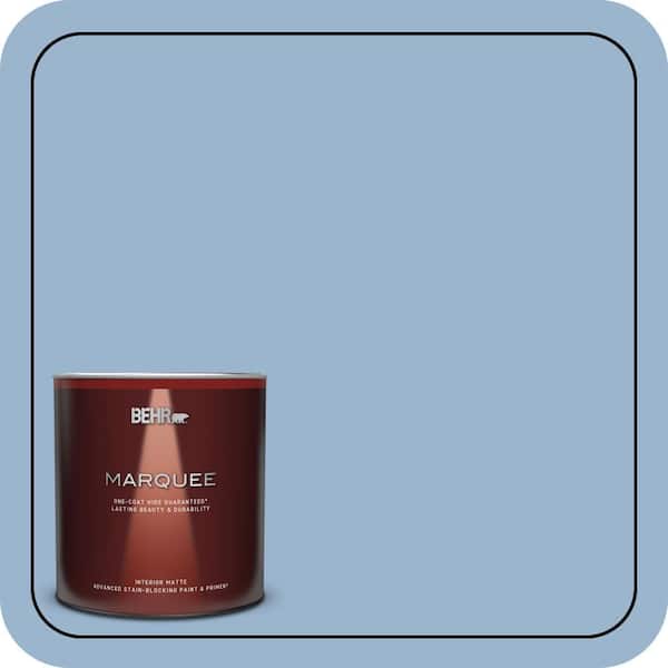 BEHR MARQUEE 1 qt. #PPU14-10 Blue Suede Matte Interior Paint & Primer