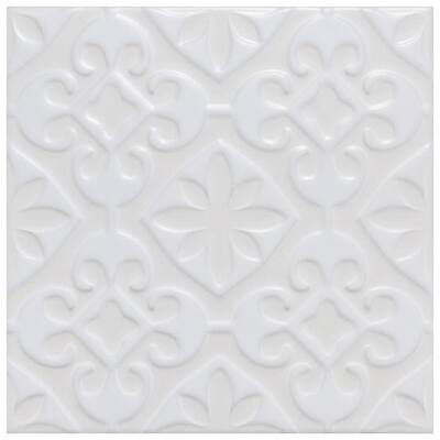 8x8 - White - Ceramic Tile - Tile - The Home Depot