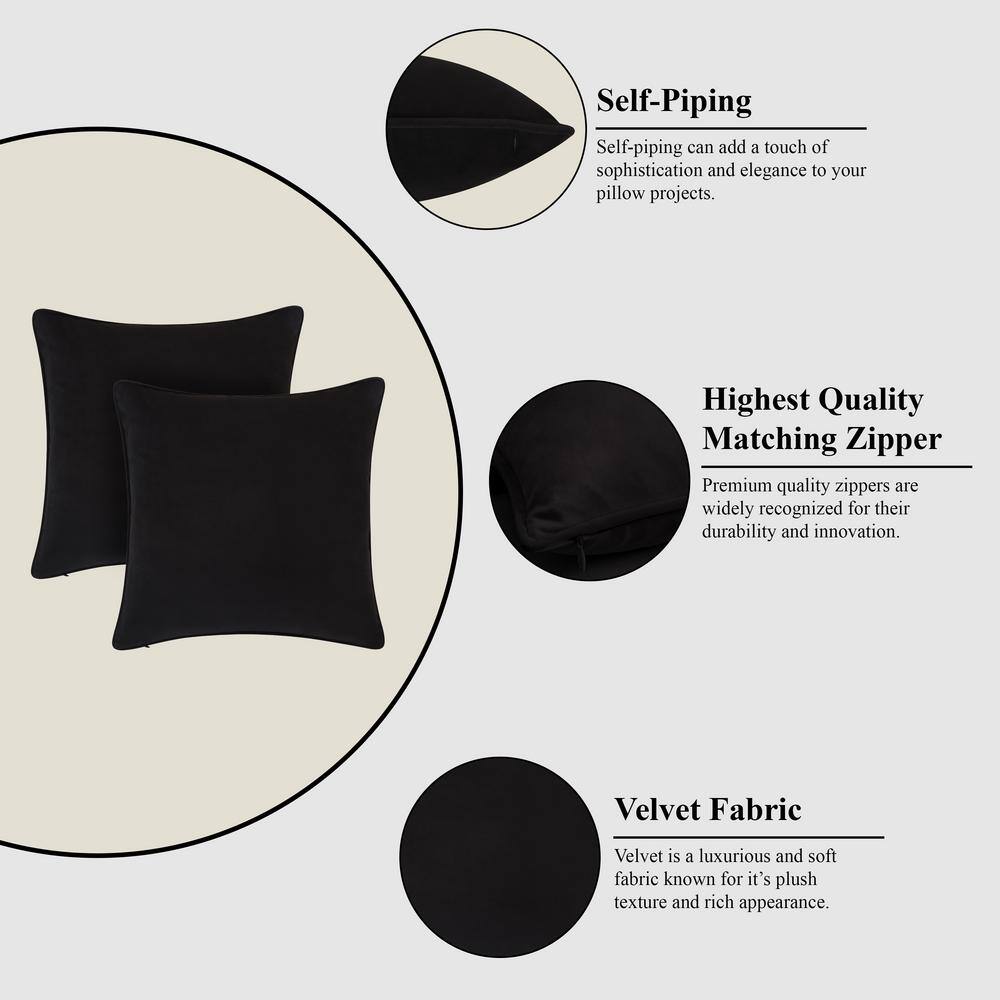 A1 Home Collections LLC Velvet Pillow Cover (Set of 2)