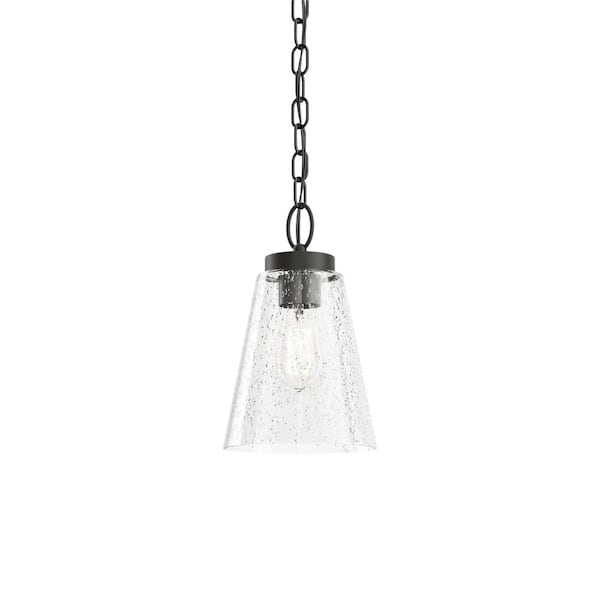 Roycroft 7 in. 1-Light Black Pendant Light Display