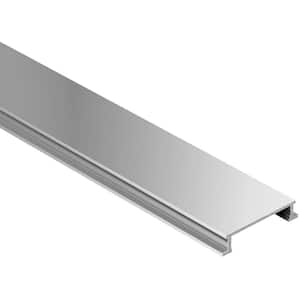 Designline Satin Anodized Aluminum 1/4 in. x 8 ft. 2-1/2 in. Metal Border Tile Edging Trim