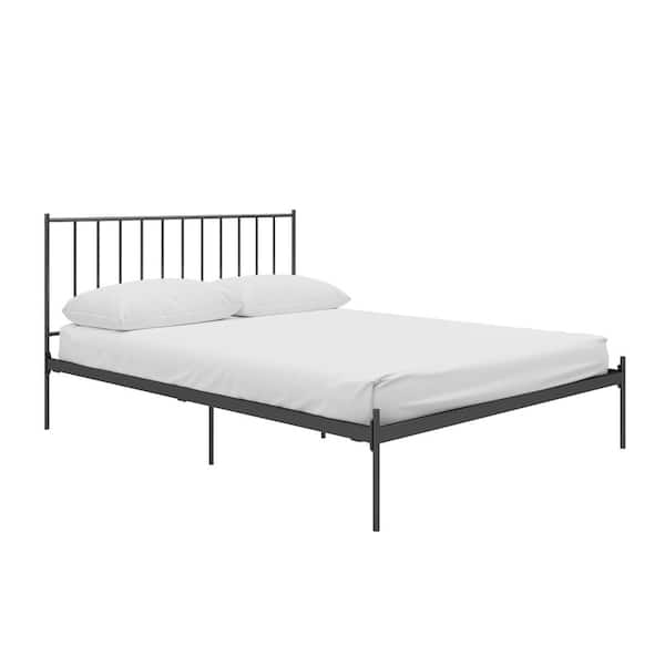 REALROOMS Ares Black Metal Frame King Size Platform Bed DA4072049 - The ...