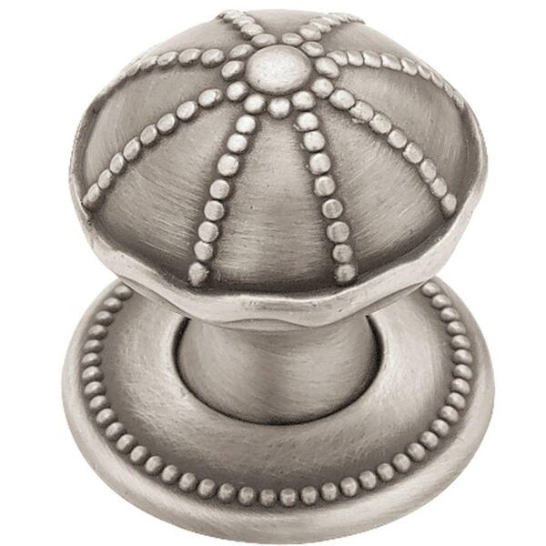 Liberty 1-3/16 in. Brushed Satin Pewter Tiny Beads Round Cabinet Knob