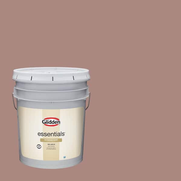 Glidden Essentials 5 gal. Bedford Brown PPG1060-5 Semi-Gloss Exterior Paint