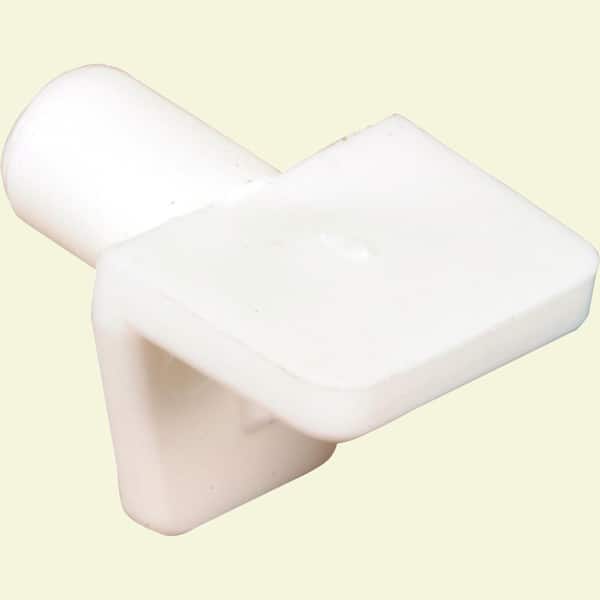 Prime-Line Shelf Support Peg, 5 mm., White Plastic