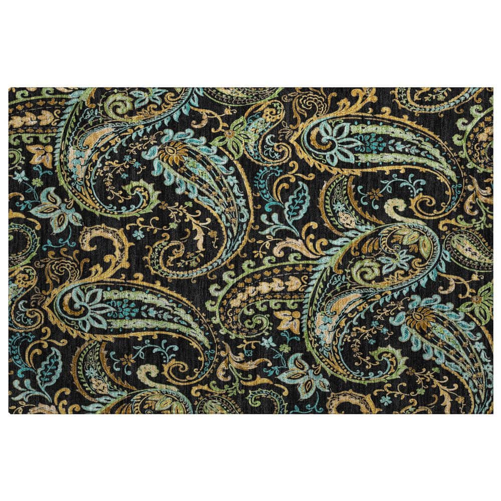 Dream Shag Premium Machine Washable Abstract ADS533 Black 2 ft. x 3 ft. Accent Rug price history on PriceWatchPro
